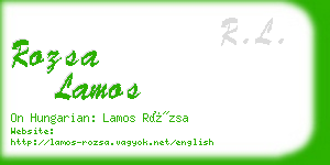 rozsa lamos business card